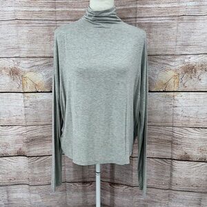 Babaton Aritiza Grey Dolman Long Sleeve Mock Neck  Size M